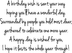 a handwritten birthday card with the words happy birthday wish