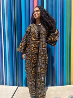 Wax kimono “Imany” bogolan print by abi-creations - Kimonos - Afrikrea Kimono Wax, Look Afro, Winter Date Night Outfits, Date Night Outfit Summer, African Prints, Print Kimonos, Outfit Inspiration Fall, Outfit Inspo Fall, Night Looks