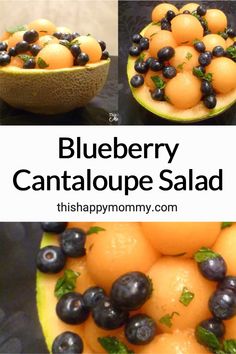 blueberry cantaloupe salad with blackberries and oranges in the middle