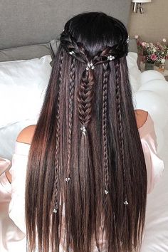 Easy Wedding Hairstyles, Easy Wedding, Simple Wedding Hairstyles, Trending Hairstyles, Wedding Hairstyles For Long Hair, Easy Hairstyles For Long Hair, Formal Hairstyles, Brunette Hair Color, Trendy Hairstyles