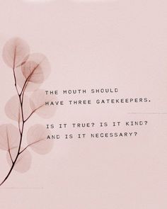 a pink background with an image of a plant and the words, the mouth should you have three gatekeepers? is it true?