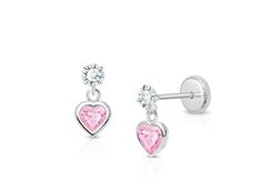 Please Note: All Tiny Blessings screw back earrings feature our standard 7mm post. This post length is ideal for babies and children. It is also a comfortable fit for most teens and adults. Fearless Heart, She Is Fearless, Teen Earrings, Original Jewelry Design, Rose Gold Earrings Studs, Engraved Pendant, Over The Edge, Heart Dangle Earrings, Childrens Jewelry