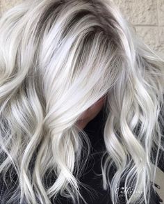 #ashblonde #blondebalayage #blondehighlights #balayage Grayish Blonde Hair Highlights, Ash Blonde With Shadow Root, Bright Dimensional Blonde, Silvery Blonde, Grey Transition, Ballet Hair, Blonde Hair With Lowlights, Blonde Hair With Roots, Ice Blonde Hair