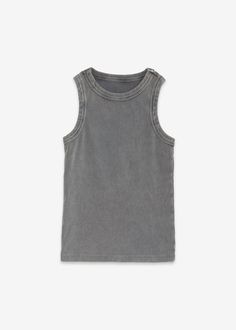 Enriched with a vintage wash effect, the Heritage Wash Rib Tank is crafted from a ribbed cotton blend with added stretch for comfort. This piece, in a timeless off-white hue, features a slim fit, racer-style straps, and a clean hem. 100% Cotton Made in USA. Fits true to size. Ash Gray, Carpenter Jeans, Ash Grey, Denim Top, Men's Collection, Top Styles, Ash, Topshop, Daisy