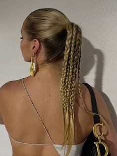 Concert Hairstyles, Braided Ponytail Hairstyles, Hair Stylies, Festival Hair, Sleek Hairstyles, Bad Hair, Aesthetic Hair, Ponytail Hairstyles, Hair Skin