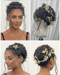 Hey ladies, are you ready for Homecoming? Don't forget about your hair! Check out these gorgeous Hoco hairstyles for some inspo. #HocoHair #HomecomingHairstyles #Glam #HairGoals #PartyReady 💁‍♀️✨ Bridgerton Wedding Hairstyles, Kate Bridgerton Hair, Kate Sharma Hairstyles, Roses In Hair Hairstyles, Bridgerton Hair And Makeup, Kate Bridgerton Season 3, Bridgerton Hair Styles, Kate Sharma Hair, Hairstyles Bridgerton