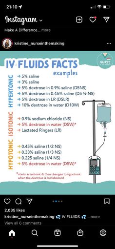 an image of a sign that says iv fluids fact examples