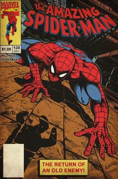 the amazing spider - man comic book cover with an image of a person on it