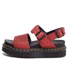 (WMNS) Dr. Martens Flatform-Sandles Red 24818602 (Women's) Doc Marten Sandals, Planned Outfits, Red Platform Sandals, Red Doc Martens, Red Platform, Doc Marten, Outfit Plan, Doc Martens, Fit Inspo