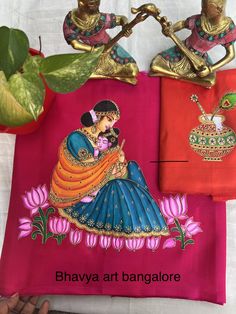 Rajasthani Miniature Paintings, Thanjavur Painting, Interior Reference, Lipan Art, Hand Shadows, Saree Painting Designs, Blouse Works