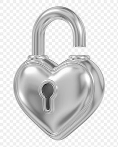 a heart shaped padlock with a keyhole on the front, transparent background png