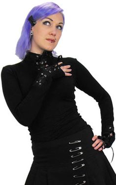 Milisha Lace up Top Gothic Tops, Lace Up Top, Gothic Clothes, Dark Light, Black Long Sleeve Top, Gothic Outfits, Womens Long Sleeve Shirts, Dark Souls, Dark Fashion