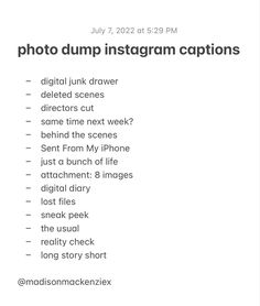 instagram captions for photo dumps Ig Username Ideas For Photography, Instagram Bio Inspo Aesthetic, Ig Captions For Dump Photos, Ig Captions For Photo Dump, Photo Dump Instagram Usernames, Photography Bio Instagram Ideas, Captions Aesthetic For Instagram, Ig Dump Bio, Photo Dump Bio Ideas