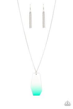 An abstract wooden piece gradually fades from white to blue, creating a colorful ombre inspired pendant at the bottom of a silver chain. Features an adjustable clasp closure.

 Sold as one individual necklace. Includes one pair of matching earrings. Ombre Necklace, Watercolor Sky, Easy Jewelry, Nickel Free Jewelry, Bling Necklace, Jewelry Watch, Wooden Necklace, Paparazzi Accessories, Blue Jewelry