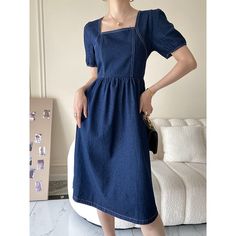 Geumxl Peacock Printed Front Open Kimono Dress Sexy Blue Chiffon Tunic Dresses Elegant Short, Blue Denim Dress, Crewneck Sweatshirt Women, Womens Denim Dress, Denim Dresses, Dress Women Elegant, Clothing Vintage, Elegant Casual, Pleated Midi Dress