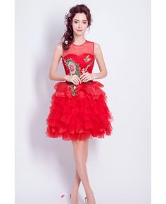 Shop cheap Vintage Tiers Red Homecoming Dress With Sequined Bodice online. Custom-made any plus size or color. Pro since 2009. Red Dresses With Fitted Bodice For Dressmaking, Red Homecoming Dress, Red Homecoming Dresses, Grace Love, Wedding Store, Standard Dress, Wedding Rentals, Wedding Boutique, Homecoming Dress