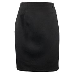 RALPH LAUREN COLLECTION skirt comes in a black twill wool blend featuring a pencil style, pleated, and a back zip up closure. Made in USA.Very Good Pre-Owned Condition. Marked: 4 Measurements: Waist: 28 inches Hip: 38 inches Length: 18 inches Reference: 105626 Category: Skirt More Details Brand: RALPH LAUREN Gender: Female Size: 4 Color: Black Fabric: Wool Blend Material: Twill Pattern: Solid Style: Pencil Age Group: Adult Fitted Black Pencil Skirt For Business, Tailored Black Skirt For Work, Office Wool Skirt In Black, Fitted Black Wool Skirt, Black Fitted Wool Skirt, Classic Fitted Wool Skirt, Formal Black Wool Skirt, Elegant Fitted Wool Pencil Skirt, Formal Wool Pencil Skirt Knee-length