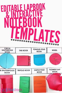 an interactive notebook template for kids to make with paper and construction materials that are easy to use