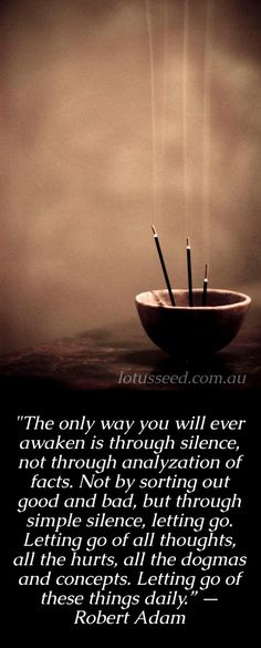 the only way you will ever awake is through silentness, and if it's not true or false