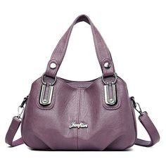 Luxury Designer Vintage Casual Soft Leather Tote Bag Patent Leather Handbags, Women Crossbody Bag, Waterproof Bags, Crossbody Messenger Bag, Designer Shoulder Bags, Purple Bags, Leather Messenger Bag, Leather Messenger, Look Chic