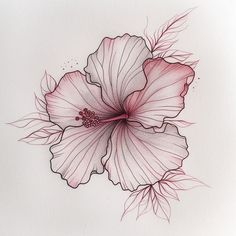 Hibiscus Tattoo Master Files Red Flower Tattoos, Small Dragon Tattoos, Tattoo Master, Pretty Tattoos For Women, Flower Art Drawing