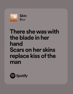 there she was with the blade in her hand scars on her skins replace kiss of the man