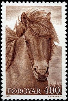 a stamp with a drawing of a horse