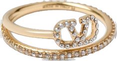 Luxury Gold Diamond Ring With Bling, Luxury Yellow Gold Rings With Bling, Luxury Gold Diamond Ring With Sparkle, Designer Gold Jewelry With Pave Setting, Glamorous Gold Ring With Bling, Glamorous Gold Bling Ring, Luxury Gold Rings With Bling, Designer Gold Jeweled Jewelry, Designer Jeweled Gold Jewelry