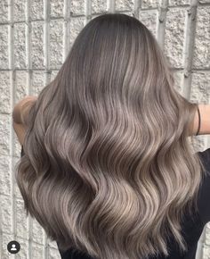 Sand Brown Hair Color, Ash Beige Hair Color, Pretty Hair Color Ideas For Brunettes Highlights, Light Brown Toned Hair, Ash Mushroom Hair, Smoky Beige Hair, Ashy Light Brown, Ash Blonde Hair Asian, Cool Tone Light Brown Hair