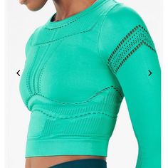 Long Sleeve Workout Top That Was Never Worn! Sea Foam Green Color Cropped Workout Top, Long Sleeve Workout Top, Long Sleeve Workout, Athletic Sports, Seafoam Green, Sea Foam, Sports Shirts, Workout Tops, Green Color