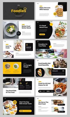 Children Games, Cookbook Template, Slides Design, Powerpoint Design Templates, Branding Template, Food And Beverage, Restaurant Branding, Book Template