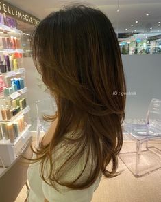 Top Styles For Women, Korean Hair Trends, Hush Cut, Korean Long Hair, Asian Long Hair, Dark Chocolate Brown Hair, Morning Scripture, Hair References, Korean Hair Color