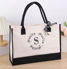 I just added a new item to eBay, Custom Initial Letter Print Tote Bag Large Capacity Shopping Bag Portable Travel! #eBay #eBaySeller Casual Large Capacity Canvas Bag As Gift, Black Canvas Bag Perfect For Gift, Black Canvas Bags For Gifts, Black Canvas Bag Ideal For Gifting, Black Canvas Bags Suitable For Gifting, Black Canvas Bag Perfect For Gifts, Black Canvas Bags Ideal For Gifts, Unique Bags, Custom Initials