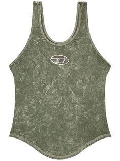 green EcoVero™ viscose washed denim silver-tone logo plaque scoop neck sleeveless curved hem This item is made from at least 50% recycled or upcycled materials. For recycled synthetic clothing products, we highly recommend using a microfibre-catching washing bag to ensure that no microplastics that can pollute water are released in the process. Learn more about what makes a product Conscious on our Conscious Criteria page Styling Moodboard, Bohemian Wedding Guest, Png Clothes, Denim Tank Top, Denim Tank, Glute Workout, Upcycled Materials, City Dress, Iconic Bags