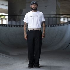 More sail than anchor, the steadfast and durable Ronnie Sandoval pant has a double knee for building confidence to shred deep sections in pools and bowls like Ronnie himself. Classic hook and bar closure, Ronnie’s signature pant has a distinct waistband with contrast-color construction details and an extra front button for reinforcement. Herringbone Pockets are articulated for security with features to stash coins, back button closure and lower cell slot, and signed off by RS with his own unique Ronnie Sandoval, Dickies Cargo Pants, Dickie Work Pants, Double Knee Pants, Carhartt Style, Cargo Work Pants, Building Confidence, Mens Work Pants, Workwear Jeans