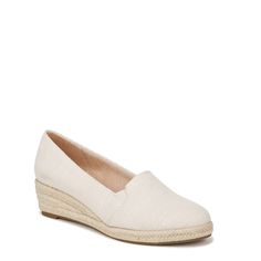 Step confidently all day, every day in these playful espadrille wedge shoes for women. Fabric upper with an almond toe, slip-on fit, soft fabric linings, built-in stretch, and espadrille wedge. Mule Flats, Trending Flats, Wedge Pump, Wedge Espadrilles, Wedge Pumps, Espadrille Wedge, Espadrille Sandals, Flat Espadrilles, Wedge Espadrille