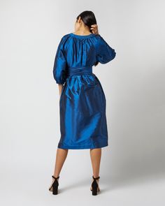 There's a reason we've been running this dress shape for the last ten years. Blouson sleeves, trapunto stitching, a wide sash to cinch as tight as you want… it’s the best. This one is made from a luxe silk shantung with the most beautiful sheen to it that'll hold its shape. What else do you need? Oh, yeah. Pockets. (There are two!) The Last Ten Years, Ruby Wedding, Blouson Dress, Oh Yeah, Dress Shapes, Do You Need, Wedding Guest, Most Beautiful, Tights