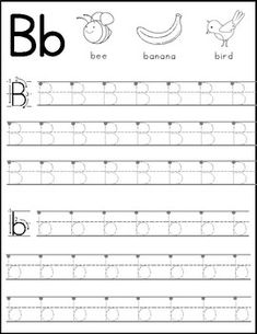 the letter b worksheet for handwriting