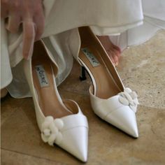 Camellia Satin Wedding Shoes, Simple Wedding Shoes, White Pumps, Elegant Women Shoes, Bridal Shower Gift The Shoes Are Designed To Be Comfortable To Wear, For The Brides Who Love Timeless Simplicity And Feminine Style. The Shoes Are Made Of Satin Material Decorated With Camellia Flowers And Ribbon On The Front, Featuring A Pearl In The Centre Of Camellia. It Is 7cm/ 2.75 Inches High Heels. Wedding Shoes Simple, Simple Wedding Shoes, Comfy Wedding Shoes, Wedding Shoes White, Colorful Wedding Shoes, Satin Wedding Shoes, Camellia Flowers, Timeless Simplicity, Bridal Pumps