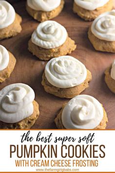 the best super soft pumpkin cookies with cream cheese frosting