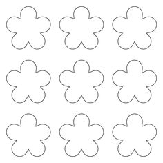 four different flower shapes that can be used to make an origami paper craft