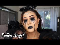 Fallen Angel Costume Ideas, Fallen Angel Makeup, Fallen Angel Halloween, Angel Halloween Makeup, Angel Halloween Costumes, Holloween Makeup, Angel Makeup, Diy Costumes Women, The Fallen Angel