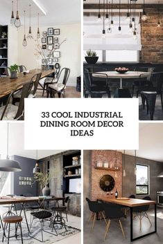 an industrial dining room decor ideas