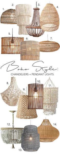 different types of chandeliers and pendant lights