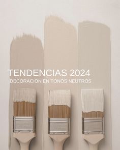 three paintbrushes with the words tenddencias 2012 on them