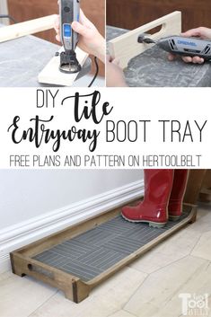 the diy life everyday boot tray is an easy and cheap way to store your boots