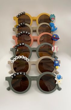 Personalized Simple Sunglasses for Kids - Etsy Diy Kids Sunglasses, Customizable White Adjustable Sunglasses, Playful Customizable Adjustable Sunglasses, Trendy White Sunglasses With Custom Name, Trendy Personalized Plastic Sunglasses, Fun Personalized Plastic Sunglasses, Customizable Fun Plastic Sunglasses, Simple Sunglasses, Sunglasses For Kids