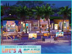 Sims 4 Cc Beach House, Beach Promenade, Lotes The Sims 4, British Cottage, The Sims 4 Lots, Life Is A Beach, Sims 4 Piercings, Sims Inspiration, Sims 4 House Plans