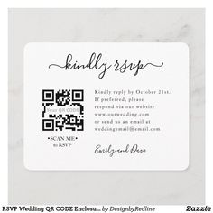 RSVP Wedding QR CODE Enclosure Card Wedding Cricut, Wedding Invitation Details Card, Wedding Qr Code, Wedding Details Card, Plan My Wedding