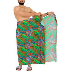 HAPPY BAY proudly present you, this adorable collection of stylish swimwear beach cover up sarongs for men with solid and vibrant colors. This swim/bath accessory designed according to the latest trends with absolute perfection which will increase and beautify your wardrobe needs; versatility of this beach season high demand multi-tasking piece twists and wraps in multitude of ways. CLOTHING TYPE : Mens Sarong Great for daring men, adored by women of all ages as well! DETAILS : Relaxed fit, fron Hawaiian Multicolor Swim Trunks For Beach Season, Hawaiian Style Multicolor Swim Trunks For Beach Season, Hawaiian Style Multicolor Swim Trunks For Beach Party, Casual Multicolor Sarong For Beach Season, Multicolor Swim Trunks For Beach, Green Beachwear Swim Trunks For Beach Party, Multicolor Beachy Swim Trunks For Beach, Green Beachy Swim Trunks For The Beach, Tropical Multicolor Swim Trunks For Beach